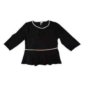 Womens’ Elle Black & White Blouse Size XL